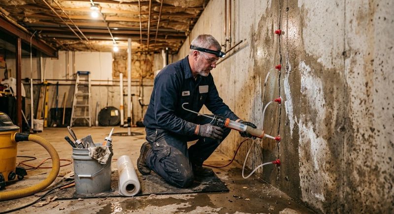 Basement Seepage Repair in Fredericksburg, VA